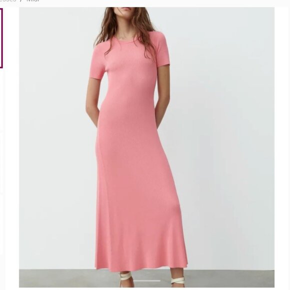 Zara Dresses & Skirts - ZARA KNIT MIDI DRESS Size M NEW WITH TAG!